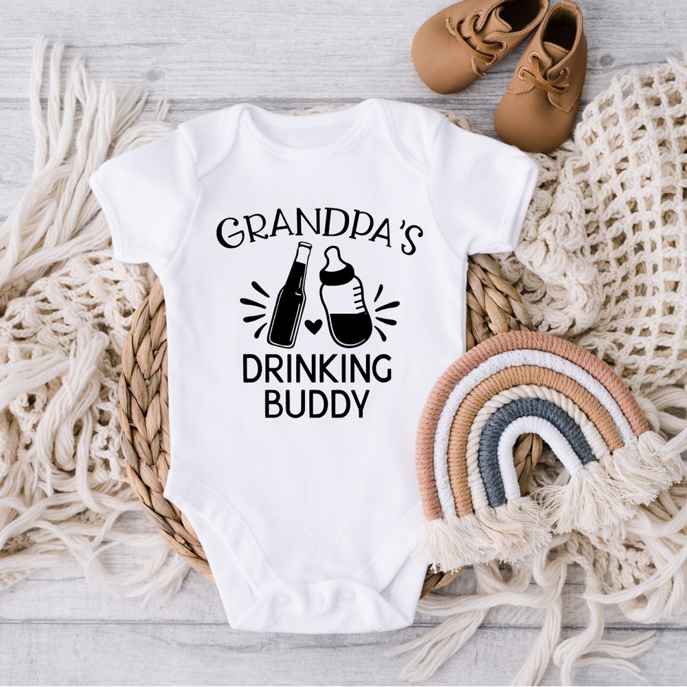 Grandpa’s Drinking Buddy Baby Onesie